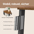 Eckregal "Tatsuki" – 4-stöckiges Bücherregal im Industrie-Design, Leiterregal aus Holz und Stahlrahmen, Standregal für Wohnzimmer, Büro oder Flur, platzsparend & robust